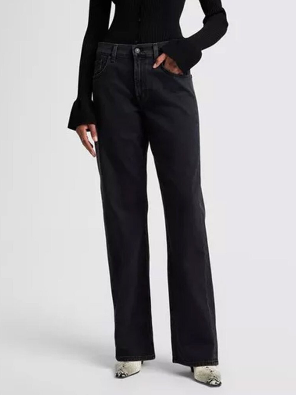 7 For All Mankind Tess Trouser Jeans in Thunder Size 27
